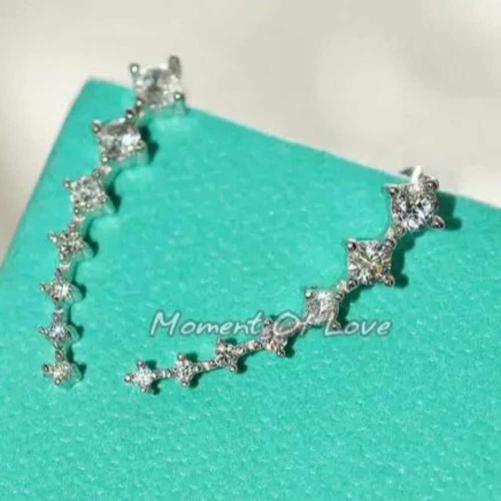 🎀 Trendy Rhineston crawler Earrings - Picture 4 of 6